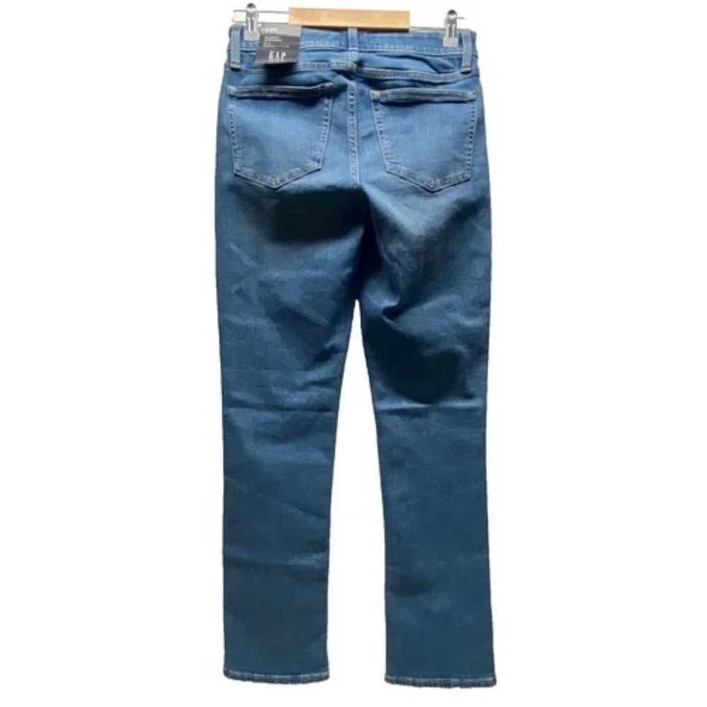 Gap Denim Jeans Women's 27/4 Classic Straight‎ Medium Wash Stretch Mid Rise NWT